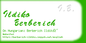 ildiko berberich business card